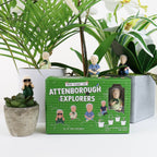 4-pk Mini Attenborough Explorers Planter Figurine Markers - Plant Pot Decorations