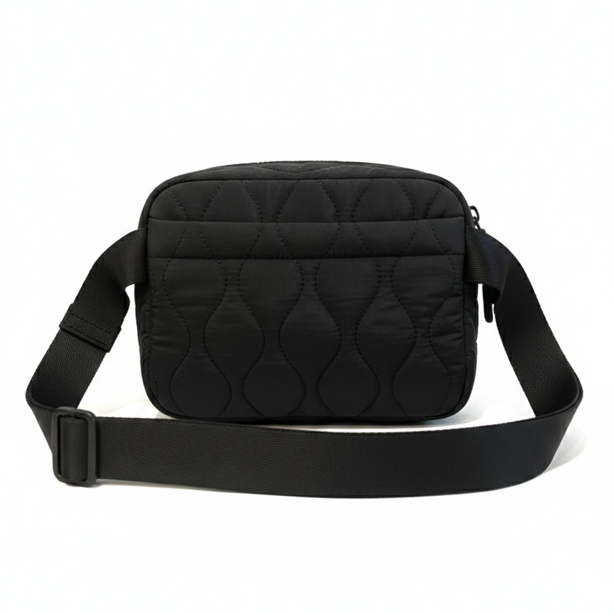 Augusta Belt Bag | Black Woobie Quilted