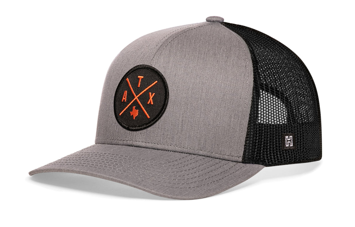 Austin Trucker Hat  |  Orange ATX X Snapback