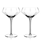 Seneca Diamond Crystal Martini Glasses Set of 2