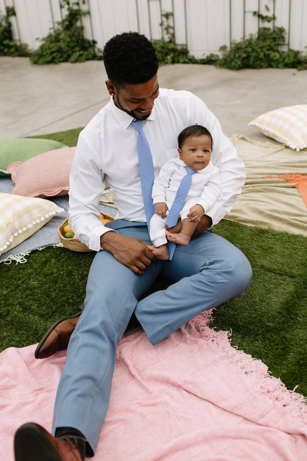 Azure Stripe - Men's Tie
