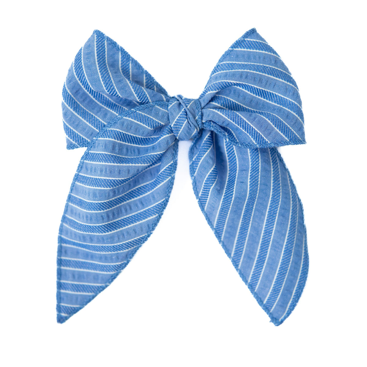 Azure Stripe - Darling Hair Bow