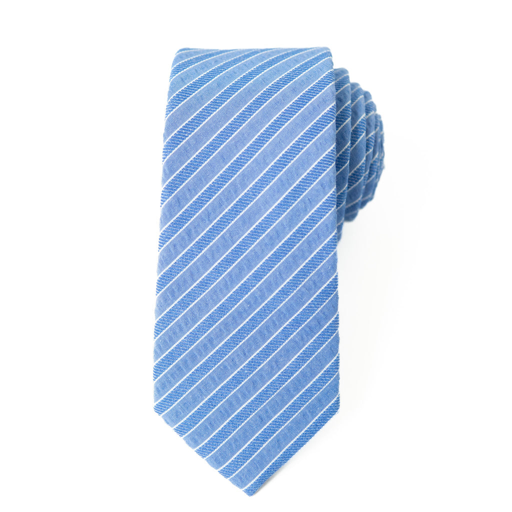 Azure Stripe - Men's Tie