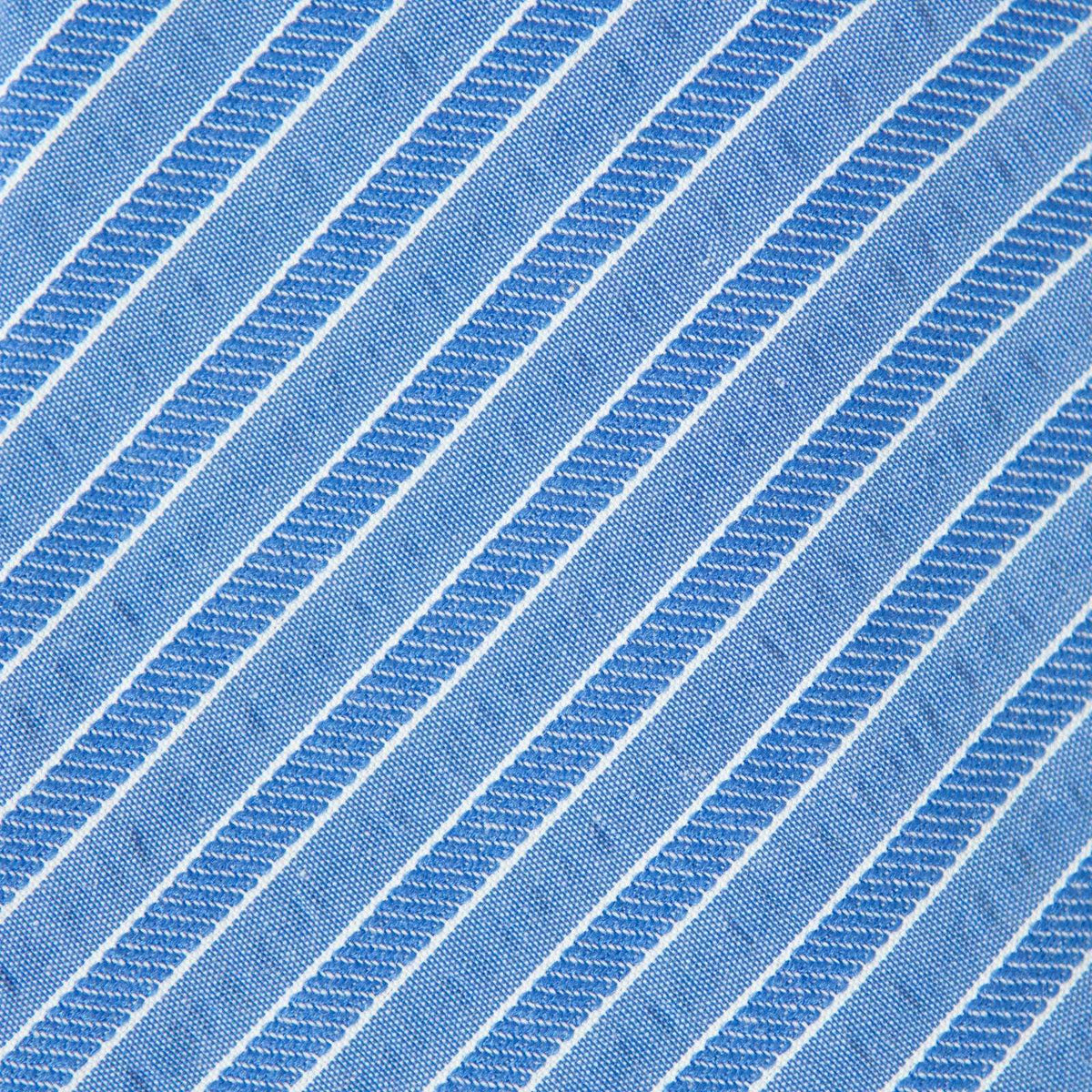 Azure Stripe - Petite Hair Bow
