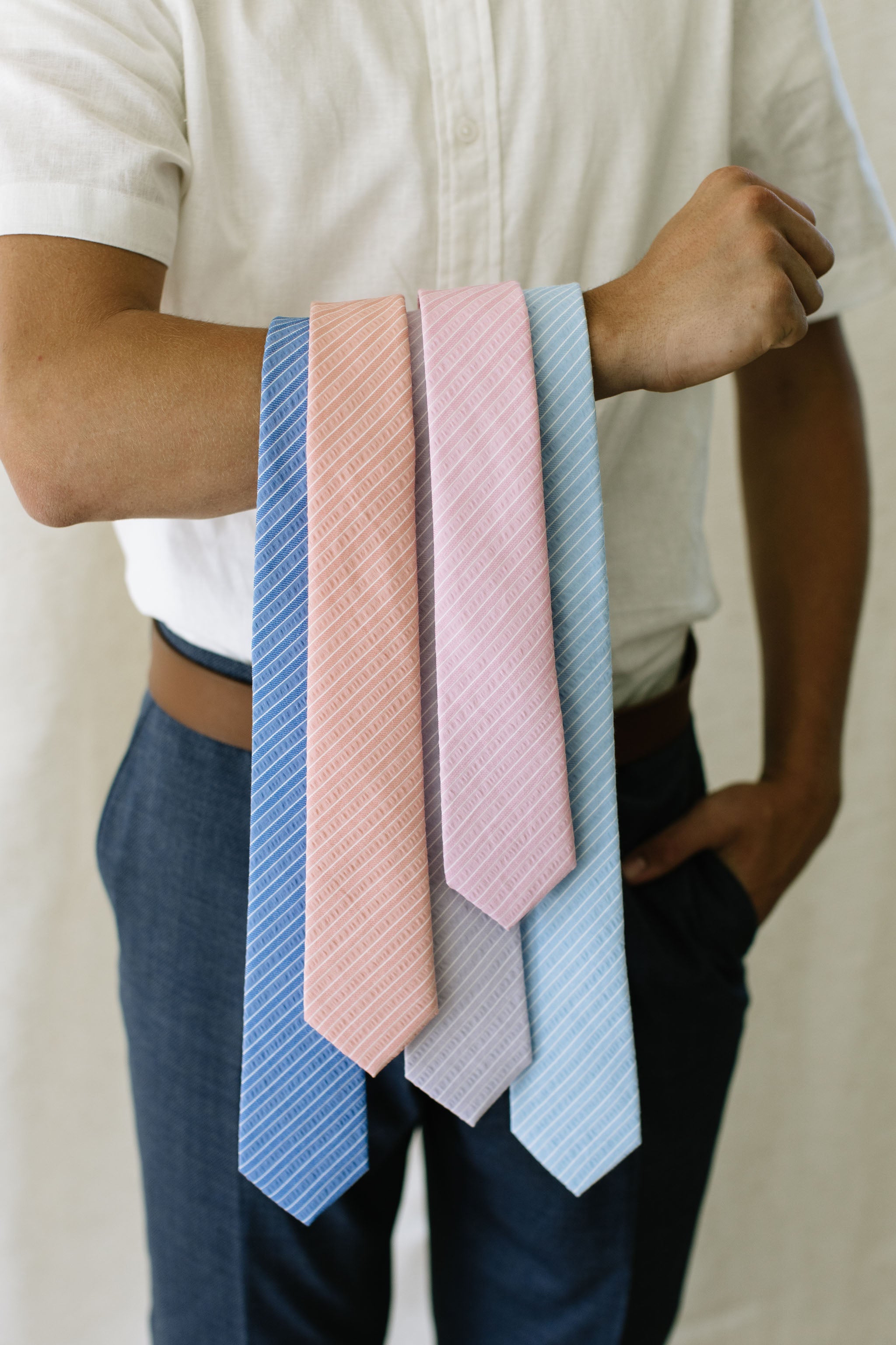 Lavender Stripe - Men's Tie