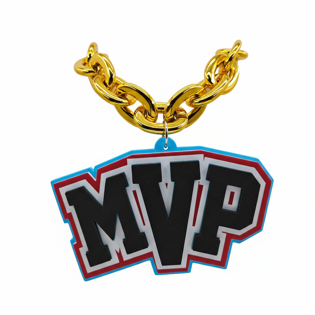 MVP & Champion EVA Fan Support Necklace – 30 Inch Game Day Sports Fan Gift