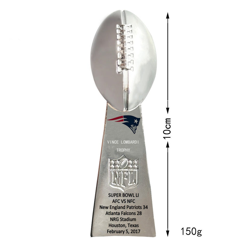 New England Patriots Super Bowl Championship Ring & Trophy Set– 2002, 2004, 2005, 2015, 2017 & 2019