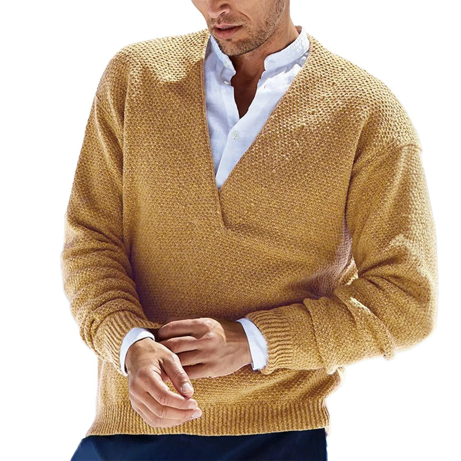  V-neck Sweater // Apricot