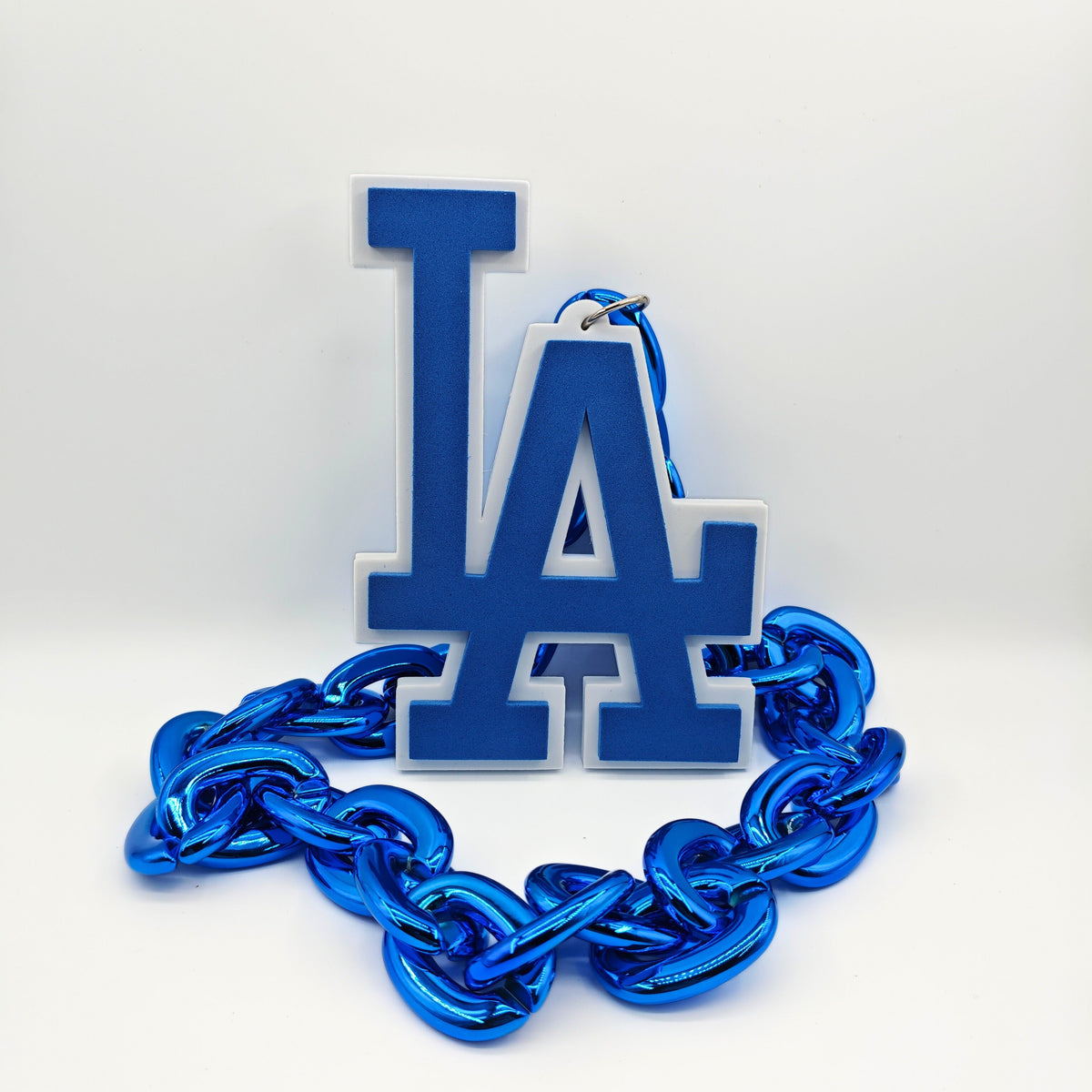 Los Angeles Dodgers 3D Foam Logo Necklace – 30 Inches Game Day Gift for Fans
