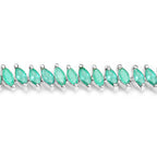 6.82 Carat Genuine Zambian Emerald .925 Sterling Silver Bracelet