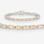 9.03 Carat Genuine Citrine .925 Sterling Silver Bracelet