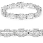 0.48 Carat Genuine White Diamond .925 Sterling Silver Bracelet