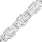 0.48 Carat Genuine White Diamond .925 Sterling Silver Bracelet