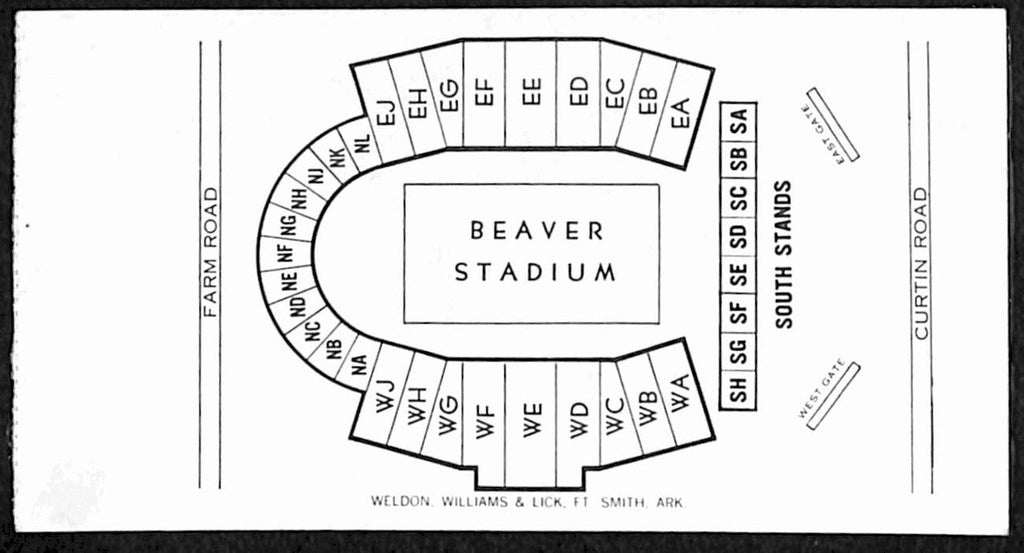 October 4, 1975 Kentucky vs. Penn State College Football  Ticket Stub 189880