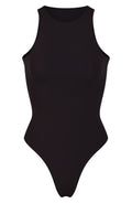 SKIMS Fits Everybody High Neck Bodysuit in Onyx, Size Small