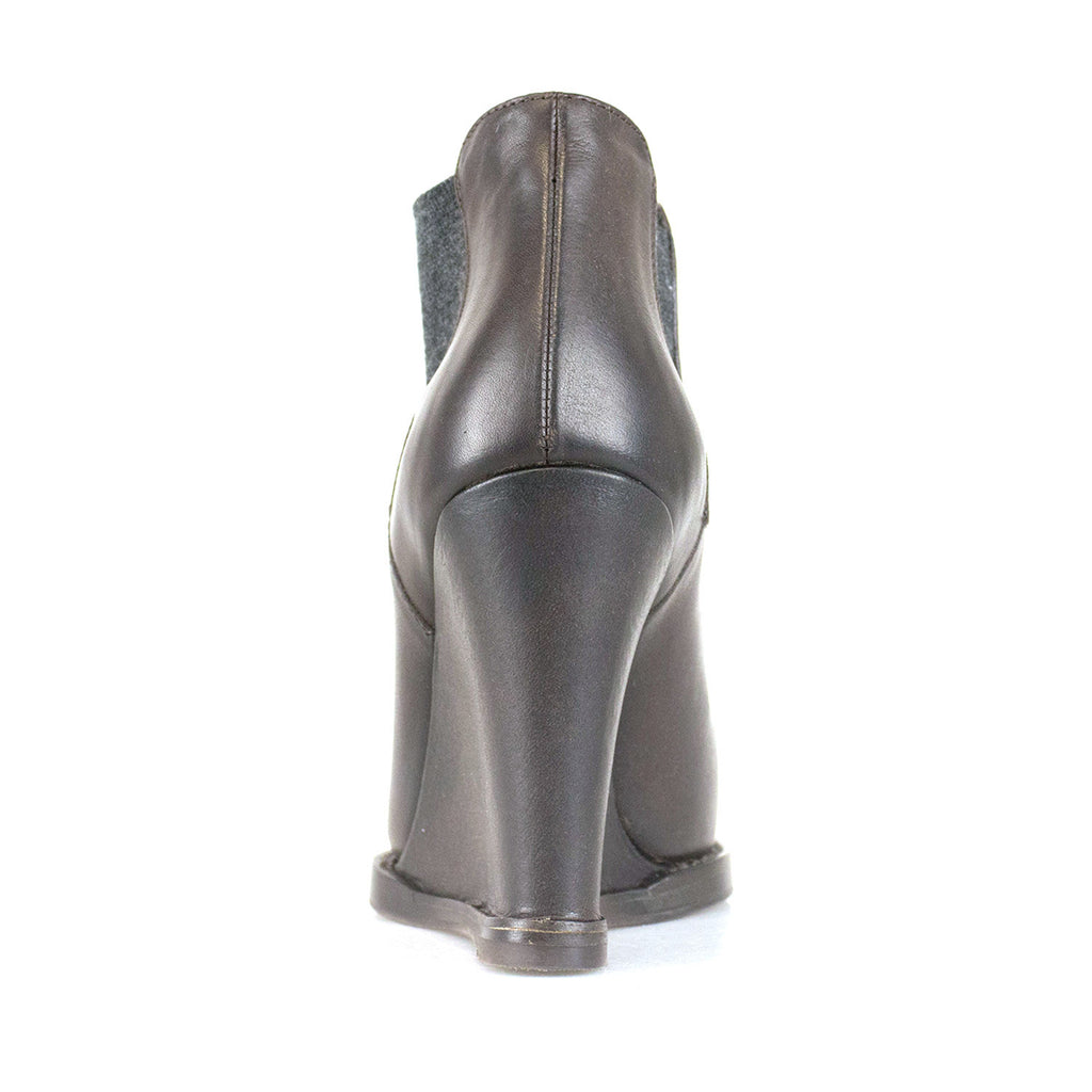 Women's Leather Wedge Heels // Brown