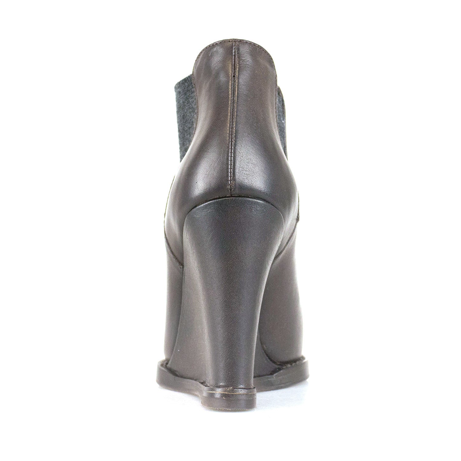 Women's Leather Wedge Heels // Brown
