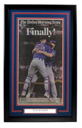 The Dallas Morning News Newspaper 2023 Texas Rangers World Series Champs Framed