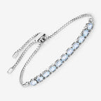 2.20 Carat Genuine Aquamarine .925 Sterling Silver Bracelet