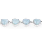 25.90 Carat Genuine Aquamarine .925 Sterling Silver Bracelet