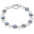 15.48 Carat Genuine Labradorite .925 Sterling Silver Bracelet