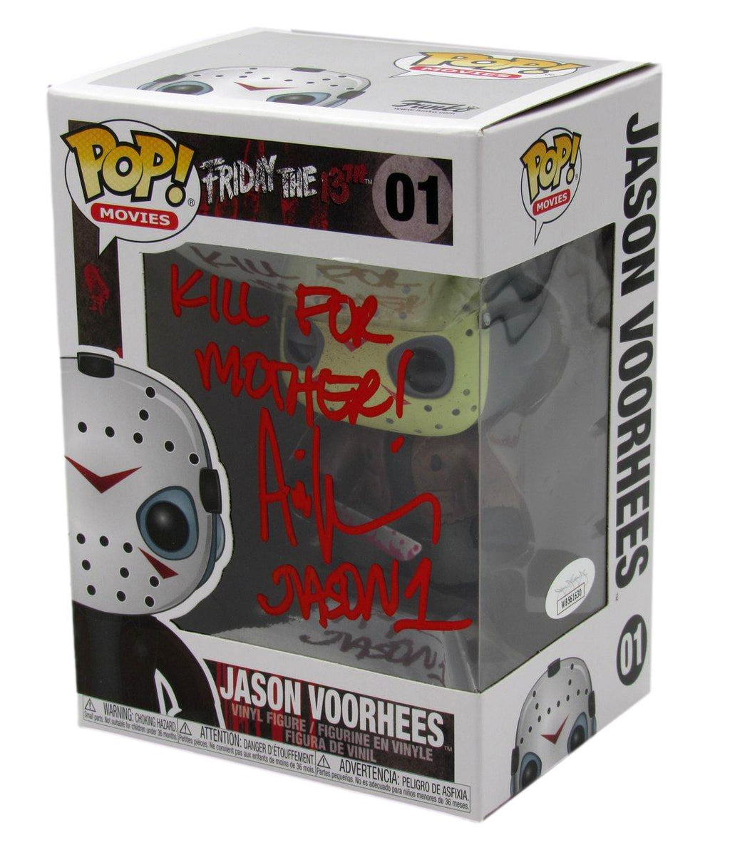 Ari Lehman Signed/Insc Funko Pop! #01 "Friday the 13th" Signed in Red JSA 190712