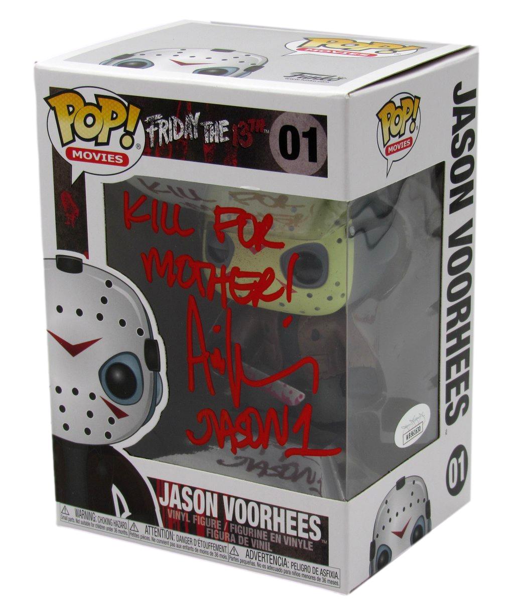 Ari Lehman Signed/Insc Funko Pop! #01 "Friday the 13th" Signed in Red JSA 190712