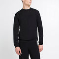 Solid Crew-Neck Sweater // Black