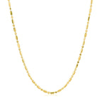 14k Yellow Gold Diamond-Cut Alternating Bead Chain 1.5mm