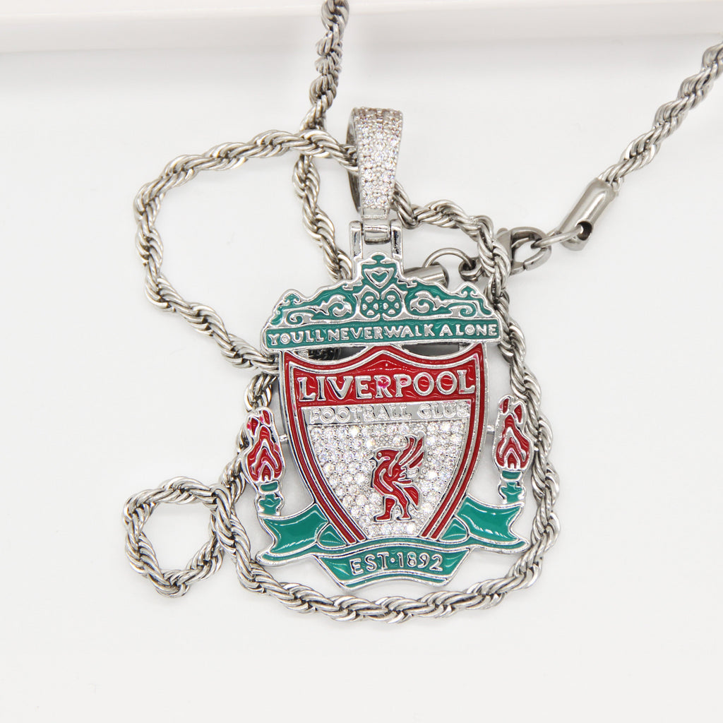 Liverpool Football Club Necklace – LFC Crest Pendant Jewelry Gift for Fans