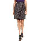 Calvin Klein Women s Tweed Front-Overlap Skirt Black Size 10