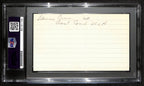 Denny Crum HOF Signed/Auto 3x5 Index Card Univ of Louisville PSA/DNA 188595