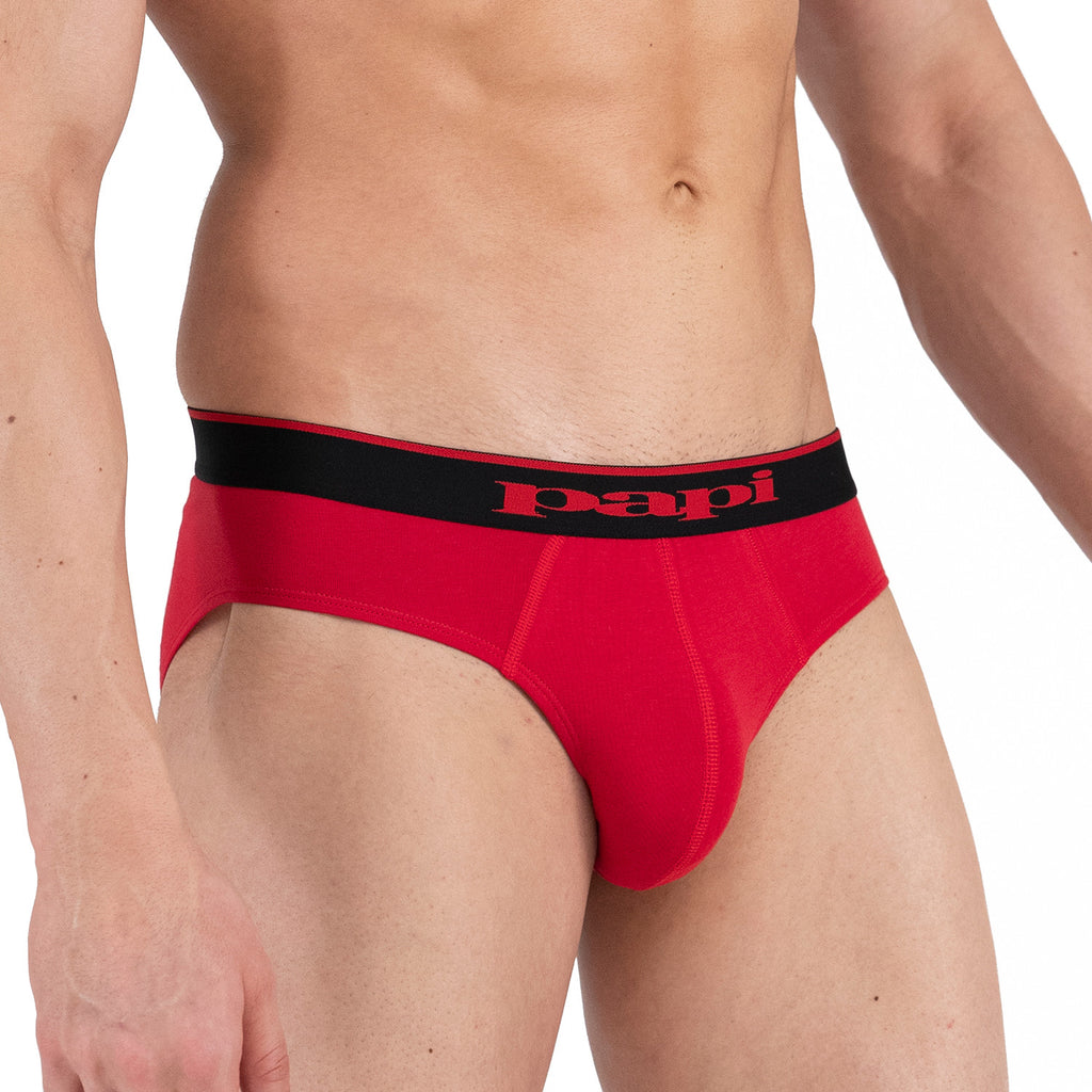 3 Pack Stretch Brief // Red + Gray + Black