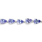 9.25 Carat Genuine Tanzanite .925 Sterling Silver Bracelet