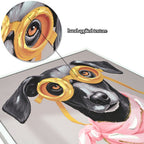 Vacation Day Puppy Wall Decor - Pink / Black