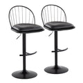 Riley - Farmhouse Adjustable Height Barstool With Swivel (Set of 2)