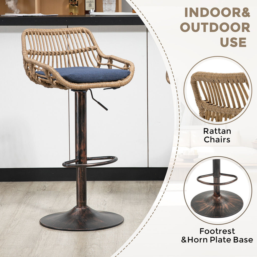Modern Swivel Bar Stools Adjustable Counter Chairs