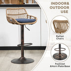 Modern Swivel Bar Stools Adjustable Counter Chairs