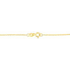 10K Yellow Gold 1/4 cttw Prong Set Round-Cut Diamond Open Heart 18" Pendant Necklace (K-L Color, I1-I2 Clarity)