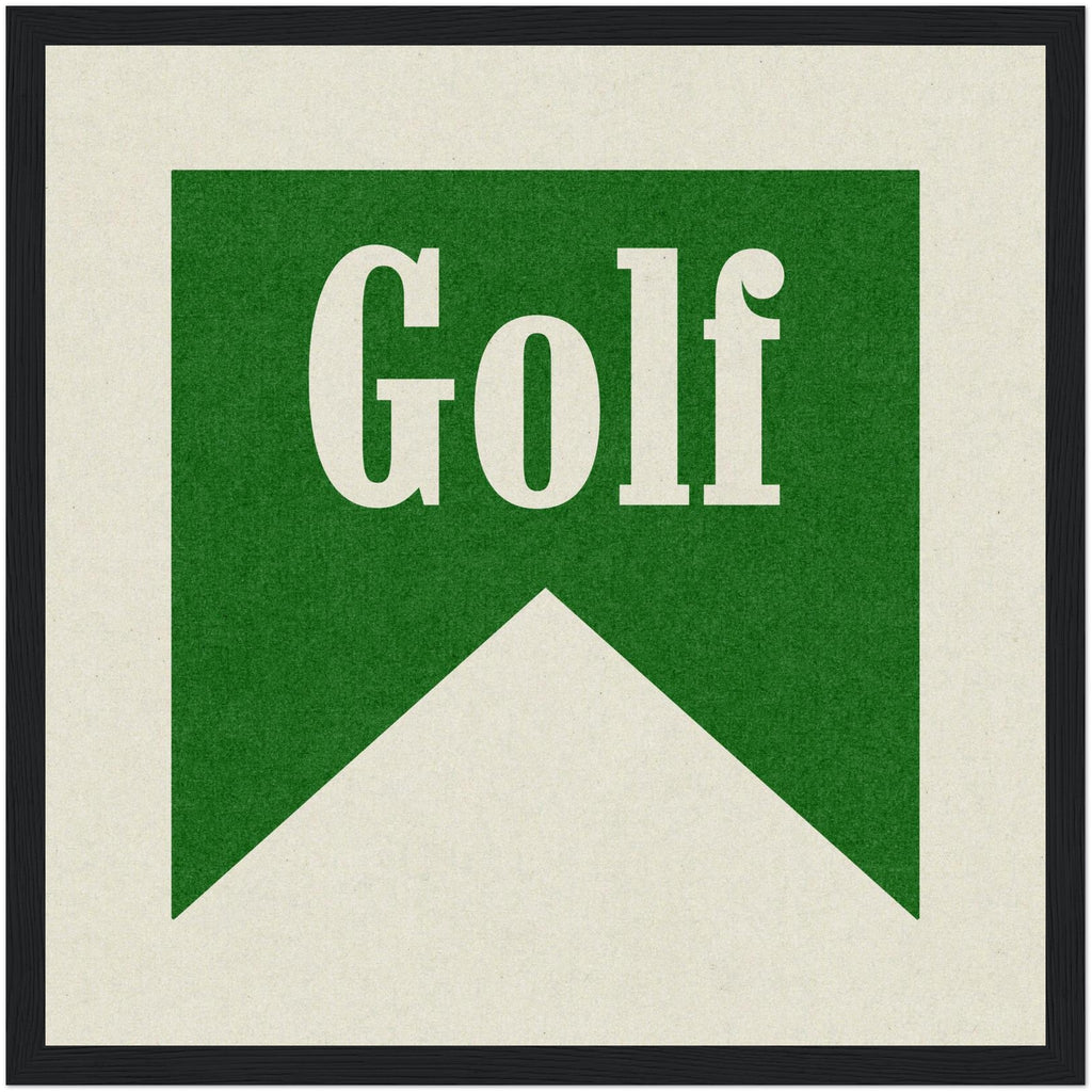 Framed Golf Banner Green Art Print