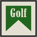 Framed Golf Banner Green Art Print