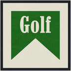 Framed Golf Banner Green Art Print