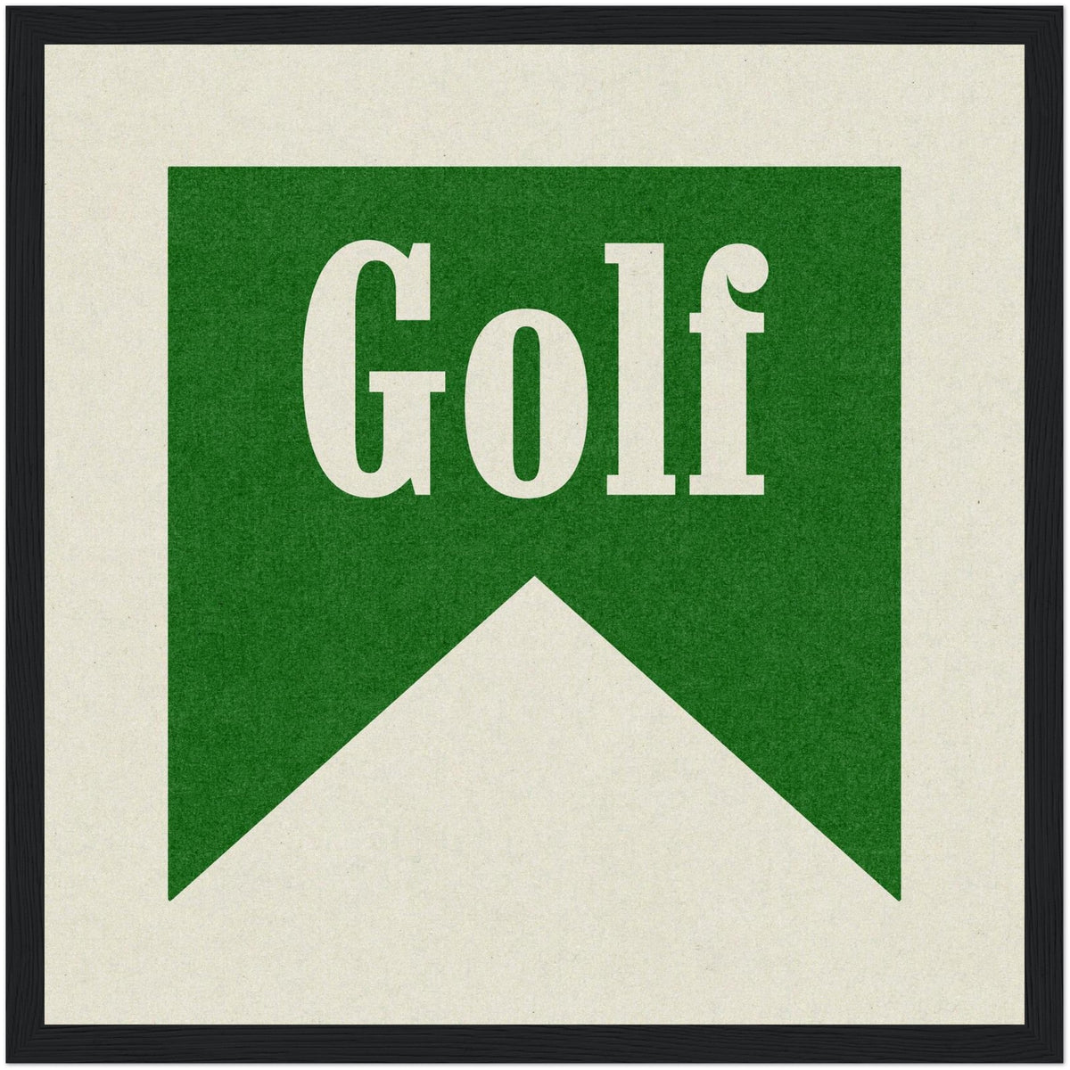 Framed Golf Banner Green Art Print