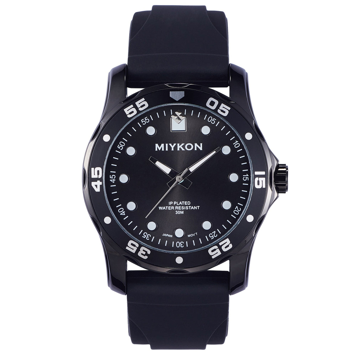 Miykon Men's Analog Waterproof Dive Watch with Silicone Band