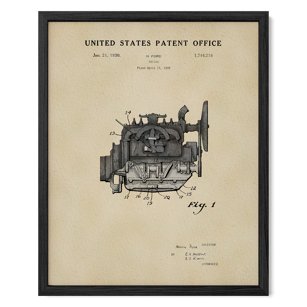 Vintage Car Engine (1930)