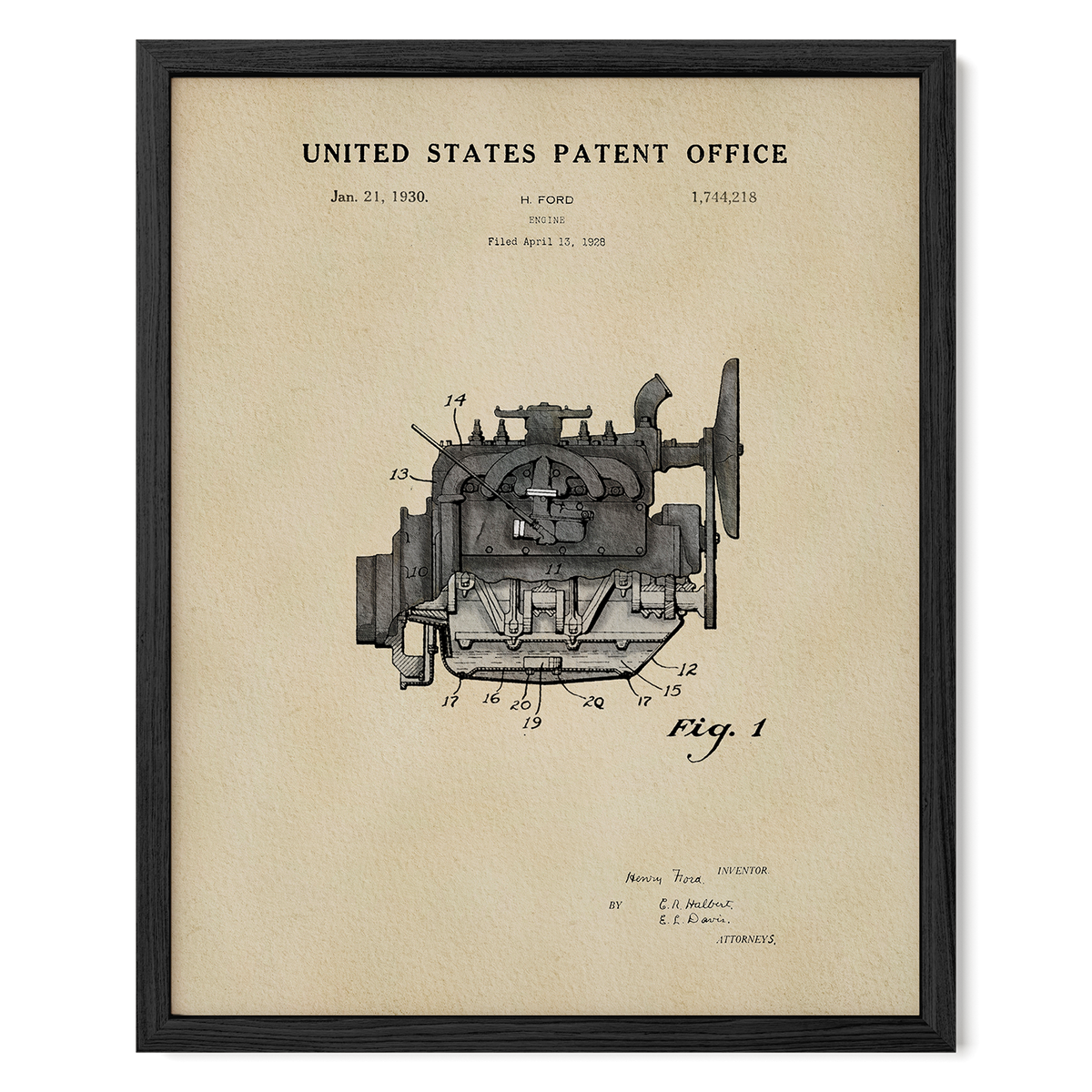 Vintage Car Engine (1930)