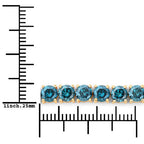 12.95 Carat Genuine Blue Diamond 14K Yellow Gold Bracelet