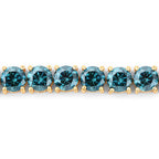 14.33 Carat Genuine Blue Diamond 14K Yellow Gold Bracelet