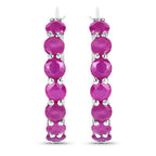 2.80 Carat Genuine Ruby .925 Sterling Silver Earrings