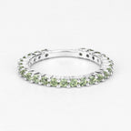 0.91 Carat Genuine Peridot .925 Sterling Silver Ring